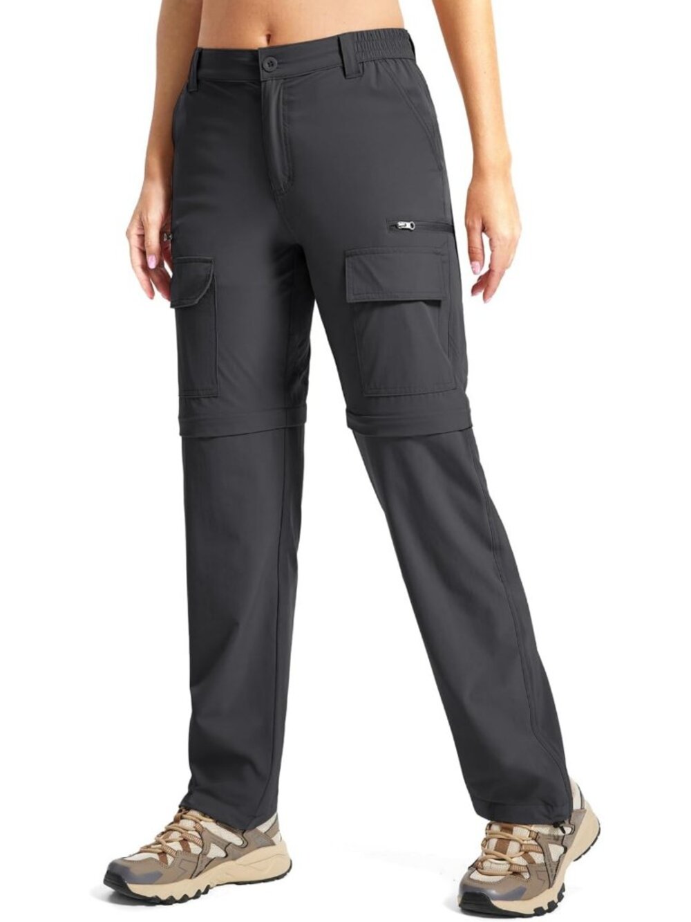 Lightweight Women's Convertible Hiking Pants - Zip-Off Cargo Style, Outdoor